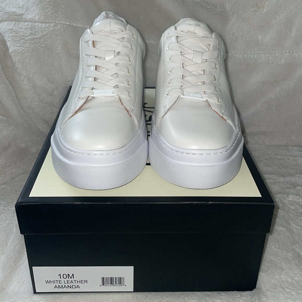 NWT J/SLIDES AMANDA White Leather Sneaker - Picture 7 of 15